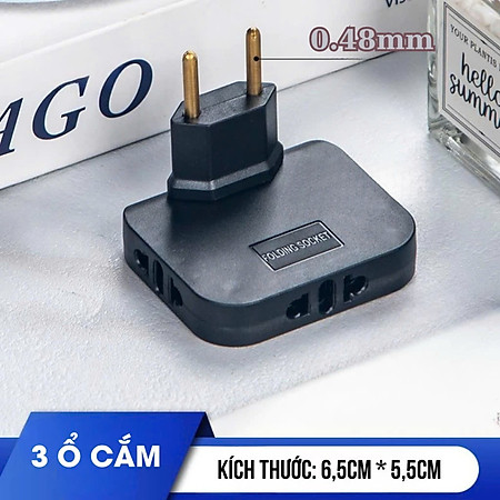 Ổ Cắm Xoay Gấp Gọn Ổ Cắm Điện Mở Rộng Xoay 180 Độ - Giao Màu Ngẫu Nhiên