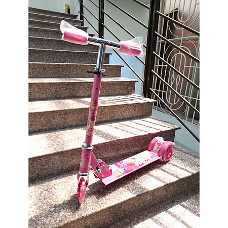 Xe Trượt Scooter 2 Bánh Bằng Sắt Cho Bé Từ 3 Đến 10 Tuổi Bánh Xe Phát Sáng Khi Chạy