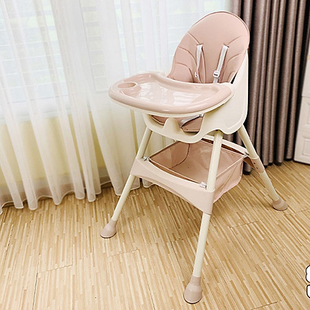 Ghế ăn dặm Umoo thiết kế Hàn Quốc 3 nấc điều chỉnh độ cao, chịu lực 50 kg, đai đa điểm an toàn cho bé