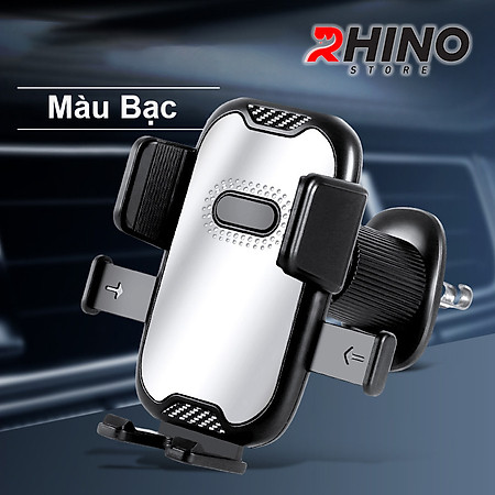 Kệ kẹp điện thoại trên ô tô Rhino KP702, giá đỡ gắn điện thoại trên điều hòa xe tiện lợi - Hàng chính hãng