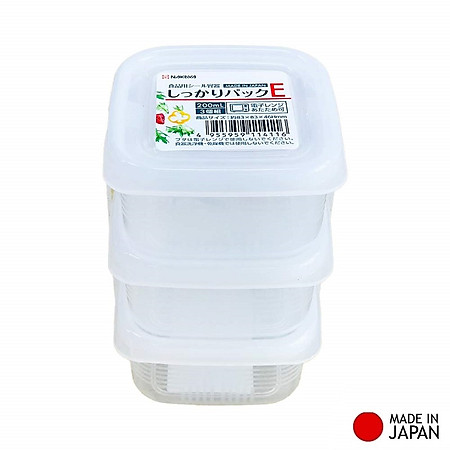 Set 3 hộp chia thức ăn dặm cho bé đa năng tiện dụng ( Bản vuông ) - Hàng nội địa Nhật Bản.