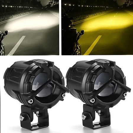 Đèn Trợ Sáng Xe Máy Ô Tô 65W S40 Plus – Siêu Sáng, Cốt Vàng Pha Trắng, 2 Chế Độ Cho Khách VIP, Phụ Kiện Xe Máy