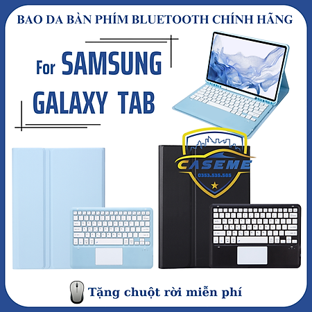 Bao Da Kèm Bàn Phím Bluetooth Có Trackpad Cho Samsung Galaxy Tab S9/S9 FE – Thiết Kế Tháo Rời, Kết Nối Nhanh - Hàng Chính Hãng