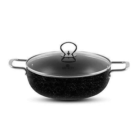 Nồi lẩu chống dính vân đá Smartcook 5552KMB size 26cm - Hàng Chính Hãng