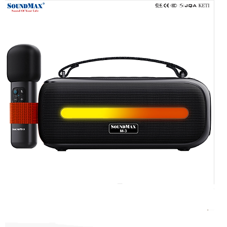 Loa bluetooth  Soundmax M-3 trợ giảng xách tay nhỏ gọn kèm 1 mic - Hàng Chính Hãng