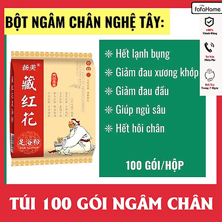 Túi 100 Gói Ngâm Chân Thảo Dược Gừng, Đương Quy, Nghệ Tay, Ngải Cứu Giúp Lưu Thông Máu, Giảm Đau Mỏi Còn Rất Nhiều Tác Dụng Tốt Cho Sức Khoẻ