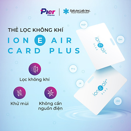 Thẻ lọc không khí - khử mùi ion e air Card Plus - Hàng chính hãng - Tiêu chuẩn Nhật Bản