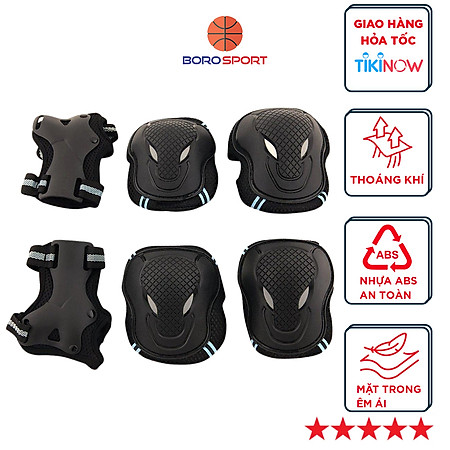 Bộ giáp bảo hộ tay chân dùng trượt patin , bảo hộ xe đạp , trượt ván gồm 3 món, bảo hộ tay, gối và khuỷu tay chuyên nghiệp thích hợp cân nặng từ 10 - 90 kg