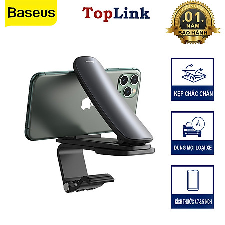 Giá Đỡ Điện Thoại Baseus Big Mouth Pro Car Mount Có Chân Kẹp Điều Chỉnh Giữ Điện Thoại Vào Taplo Xe Hơi Hàng Chính Hãng Baseus