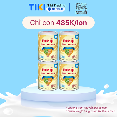 Combo 4 Lon sữa Meiji Infant Formula 800g (Cho trẻ từ 0-1 tuổi)