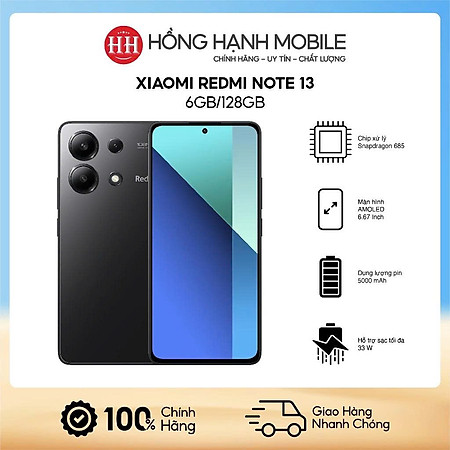 Điện Thoại Xiaomi Redmi Note 13 6GB/128GB - Hàng Chính Hãng