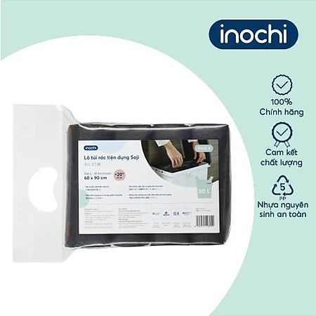 Lô 4 cuộn túi rác tiện dụng Inochi - Soji: 10 Lít / 25 Lít / 50 Lít