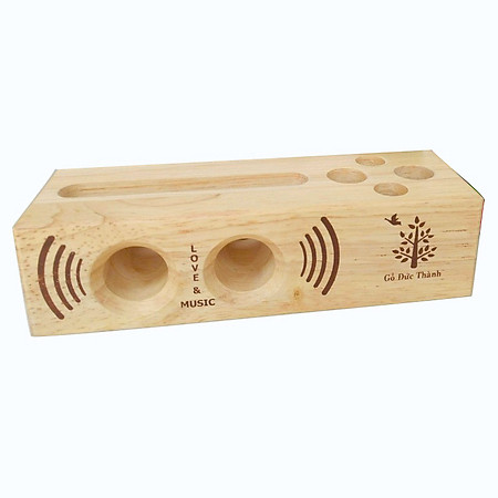 Đế Đựng Điện Thoại, Bút Viết 2 trong 1 Gỗ Đức Thành - Hàng chính hãng