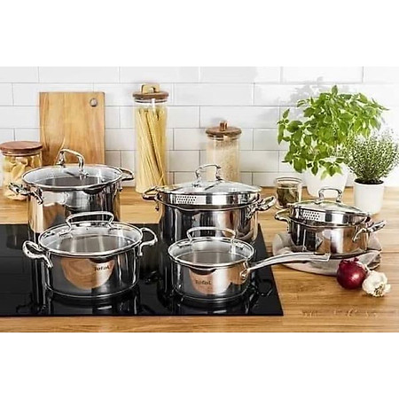 BỘ 5 NỒI INOX CAO CẤP TEFAL DUETTO PLUS G719SA55 Hàng chính hãng