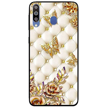Ốp lưng dành cho Samsung M30 mẫu Bướm Vàng Giả Da