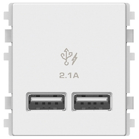 Ổ sạc USB 2.1A đôi Schneider Electric dòng ZENCELO A (Size 2S)