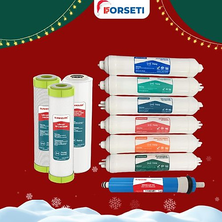 Combo 10 lõi lọc nước Sunhouse (Từ 1 đến 10) Hàng Chính Hãng