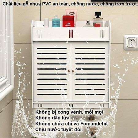 Tủ nhà tắm chống thấm nước - Kệ lắp ráp treo tường nhà tắm TNT01 - Nội thất lắp ráp
