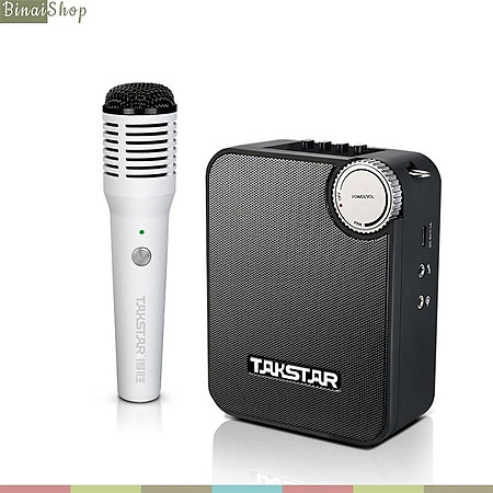 Takstar E500W - Máy Trợ Giảng Hai Mic Không Dây UHF, Kết Nối Bluetooth, Công Suất 20W Cho Giáo Viên, Bán Hàng, Hướng Dẫn Viên - hàng chính hãng