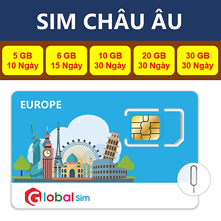 SIM CHÂU ÂU 40 NƯỚC - GÓI CỐ ĐỊNH (HÀNG CHÍNH HÃNG)