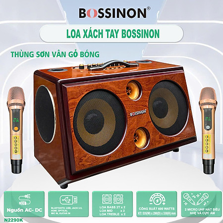 Loa hát karaoke xách tay Bossinon N2290K- Hàng chính Hãng