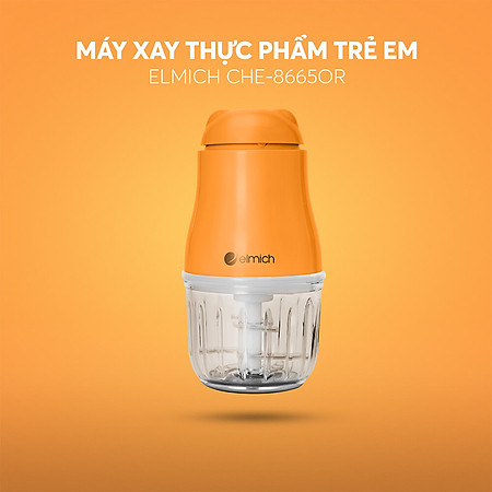 Máy xay thịt, xay thực phẩm cho bé Elmich CHE-8665, 6 lưỡi inox 304 xay nhanh, nhuyễn mịn, đảo trộn đồng đều các loại thực phẩm, an toàn tuyệt đối với trẻ nhỏ - Hàng chính hãng