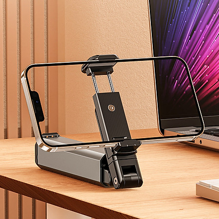 Kẹp Điện Thoại Gấp Gọn Mini Đa Năng RiBi - Giá Đỡ Kẹp Bàn Xoay 360° Tiện Lợi Du Lịch - Hàng Chính Hãng