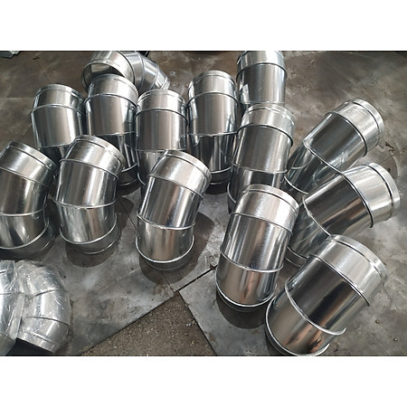 Cut tròn 90 độ D100 cut ống gió, cut 90 độ chất liệu tôn hoa sen