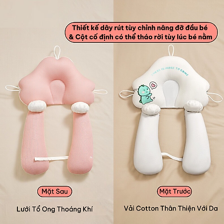 Gối định hình đầu, gối chặn chữ U cho trẻ sơ sinh A ( 0-1 tuổi)
