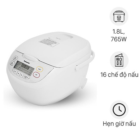 Nồi cơm điện tử Panasonic SR-CL188WRAM 1.8 lít - Hàng chính hãng, Bảo hành 12 tháng, Chất lượng Nhật Bản