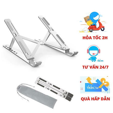 Giá đỡ laptop nhôm có thể gấp gọn dành cho Macbook Ipad Surface và máy tính xách tay