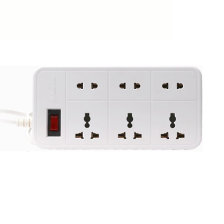 Ổ cắm điện kéo dài đa năng OC06 6C 10A/2M, 10A/5M Rạng Đông