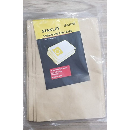 Bộ 3 túi giấy đựng bụi Model 19-3102N sử dụng cho máy hút bụi Stanley SL19199-16A