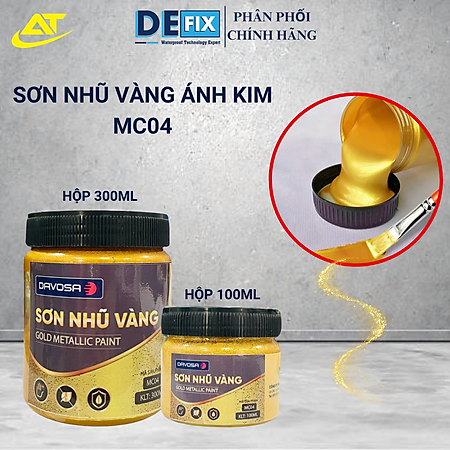 Sơn nước nhũ vàng ánh kim DAVOSA MC04