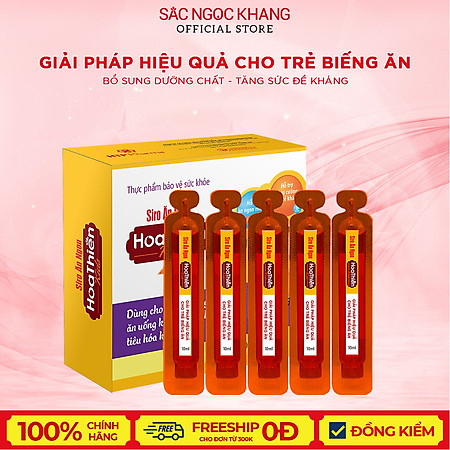 Siro Ăn Ngon Hoa Thiên KID Hộp 20 ống 10ml giúp hổ trợ hệ tiêu hóa cho bé