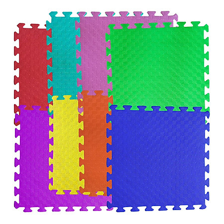 Bộ 8 tấm Thảm xốp lót sàn ECOBABY an toàn cho bé - 8 màu khác nhau - kích thước 1 tấm 50x50cm, độ dày 1cm