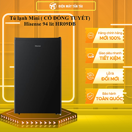 Tủ lạnh Mini Bar Hisense 94 Lít HR09DB làm lạnh nhanh, tiết kiệm điện, bảo hành 24 tháng - HÀNG CHÍNH HÃNG