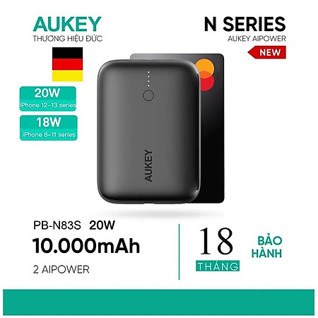 PIN DỰ PHÒNG AUKEY 10.000MAH PD 18W PB-N83S - HÀNG CHÍNH HÃNG
