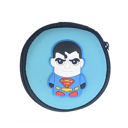 Hộp Đựng Tai Nghe Họa Tiết Superman (Xanh) - Hàng Chính Hãng