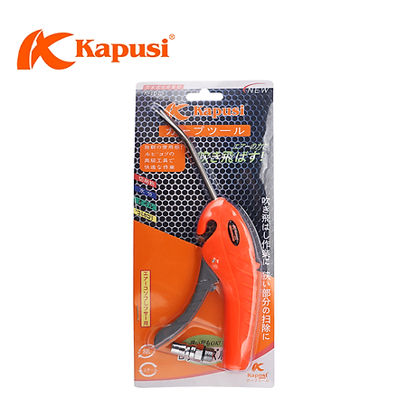 Xì khô, xịt hơi, dụng cụ xì khô mỏ cong Nhật Kapusi, nối nhanh chuôi PP20 phù hợp dây máy nén khí, máy bơm hơi