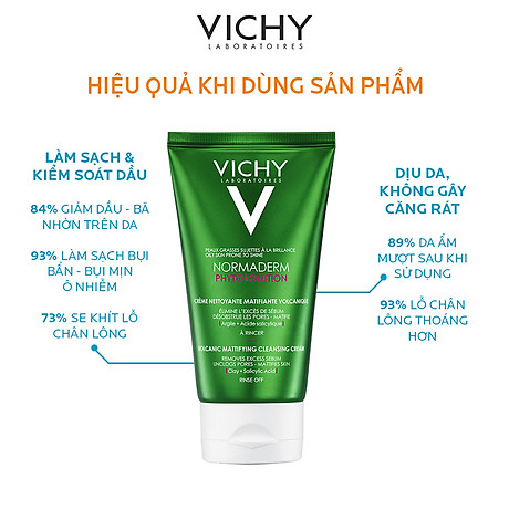 vichy normaderm volcanic mattifying cleansing cream