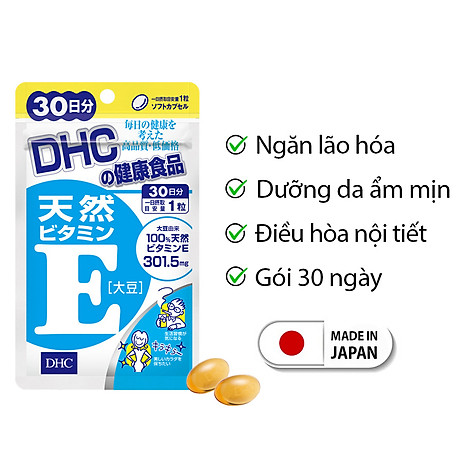 Vien Uống Vitamin E Dhc Nhật Bản Dưỡng ẩm Chống Lao Hoa Thực Phẩm Chức Năng Lam đẹp Da 30 Ngay Jn Dhc 0 Chống Lao Hoa Hoithuoc Com