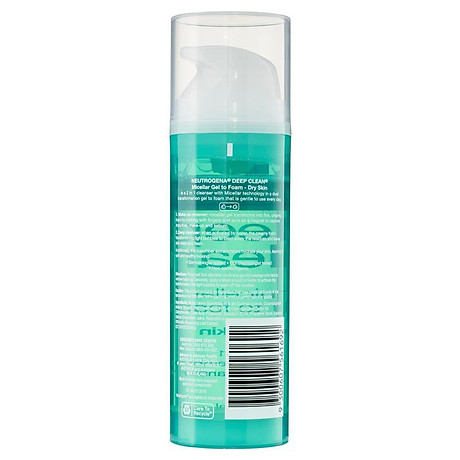 neutrogena deep clean micellar gel to foam