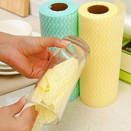 Khăn giấy cuộn lau bếp đa năng về dạng cuộn vải dệt mầu sắc 4