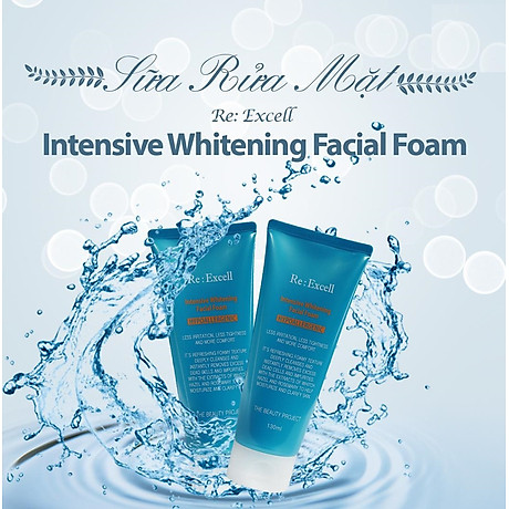 re excell intensive whitening facial foam