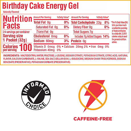Gel năng lượng gu energy birthday cake vị bánh kem sinh nhật - combo 5 gói 4