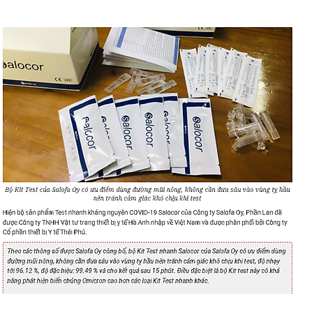 Kit test covid 19 tại nhà salocor phần lan đã được bộ y tế cấp phép lưu hành - phát hiện biến chứng omicron_hàng nhập khẩu chính ngạch 5