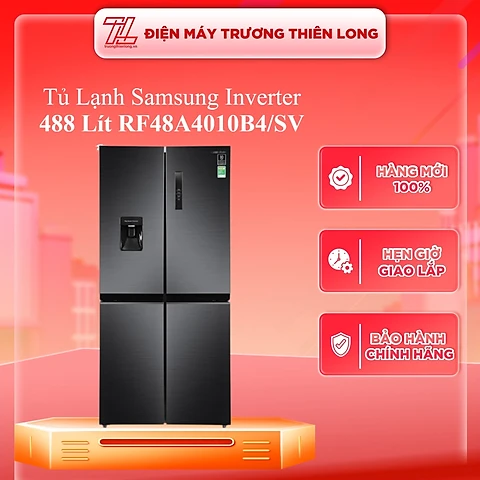 Tủ lạnh Samsung Multidoor Inverter 488 lít RF48A4010B4SV MỚI 2021 - HÀNG CHÍNH HÃNG - CHỈ GIAO HCM