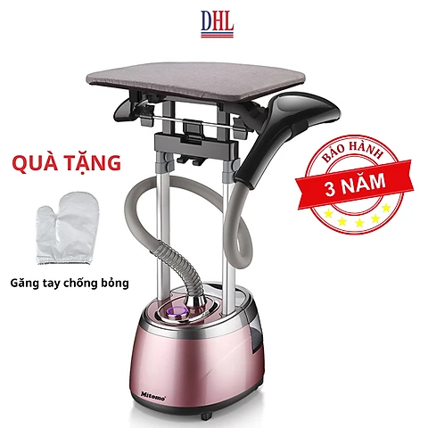 Bàn là hơi nước đứng Mitomo GC-559 Công suất 2200W BH 3 năm hàng chính hãng - màu vàng