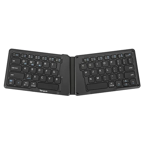 Bàn Phím Gập Bluetooth TARGUS Ergonomic Foldable Kháng Khuẩn - AKF003 - Hàng Chính Hãng - Đen